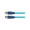 Connecteur femelle M12, 4 pol., codage D IP67, 4A, blindé